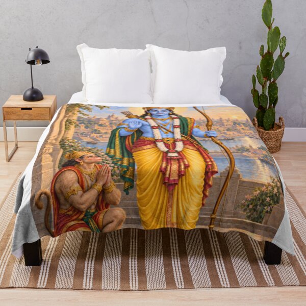 Item preview, Lord Rama Avatar - Hanuman Devotional Wall Art designed and sold by Homyar.