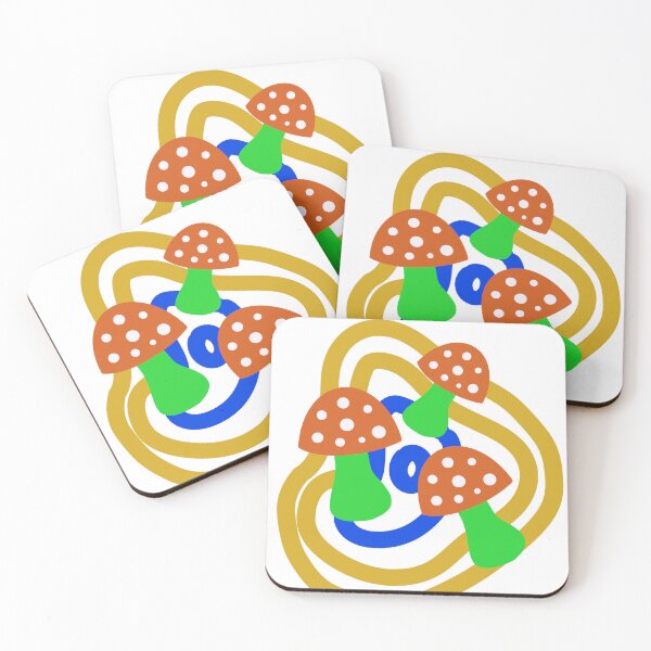 Item preview, Colourful Psychedelic Mushrooms  designed and sold by LeisuretimeArt.