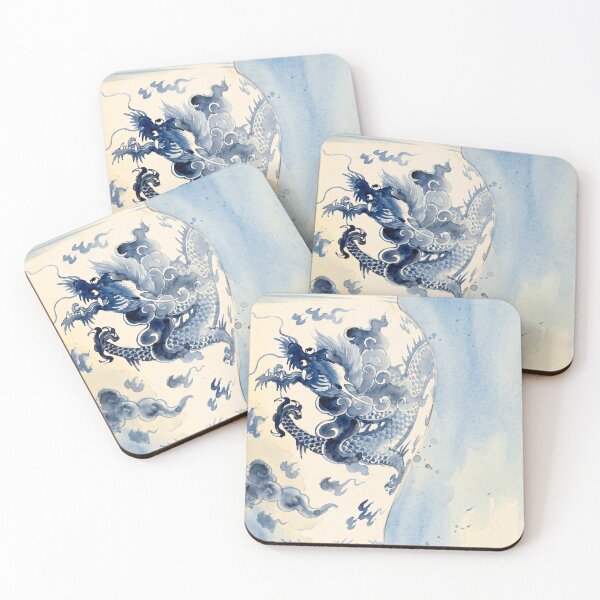 Item preview, Blue and White Chinese Dragon Vase designed and sold by Fani*.