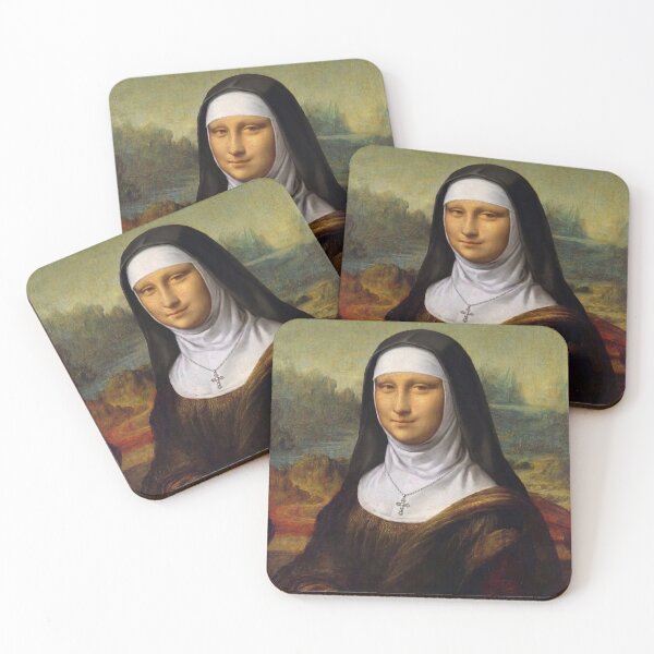 Item preview, Nun Mona Lisa - Wearing A Cross designed and sold by ShabanMerch⭐⭐⭐.