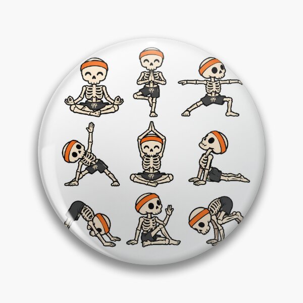 Item preview, Yoga Skeleton Charming Poses Halloween designed and sold by chattsuede.