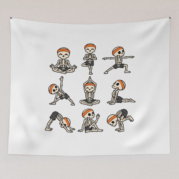 Item preview, Yoga Skeleton Charming Poses Halloween designed and sold by chattsuede.