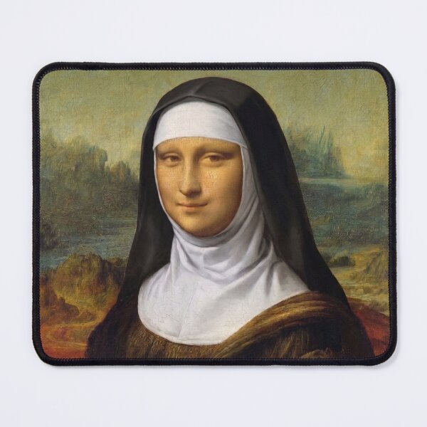 Item preview, Nun Mona Lisa - Dark Academia Gothic Art Parody designed and sold by ShabanMerch⭐⭐⭐.