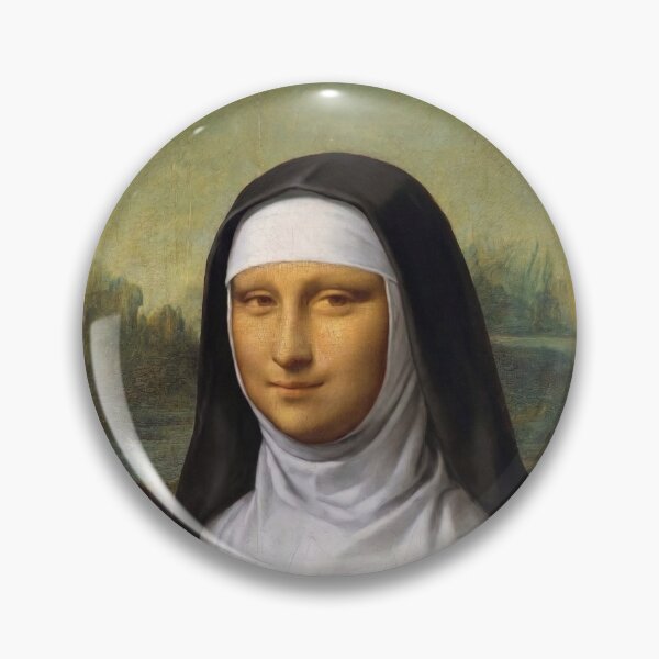 Item preview, Nun Mona Lisa - Dark Academia Gothic Art Parody designed and sold by ShabanMerch⭐⭐⭐.