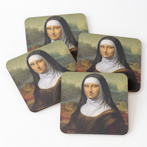 Item preview, Nun Mona Lisa - Dark Academia Gothic Art Parody designed and sold by ShabanMerch⭐⭐⭐.