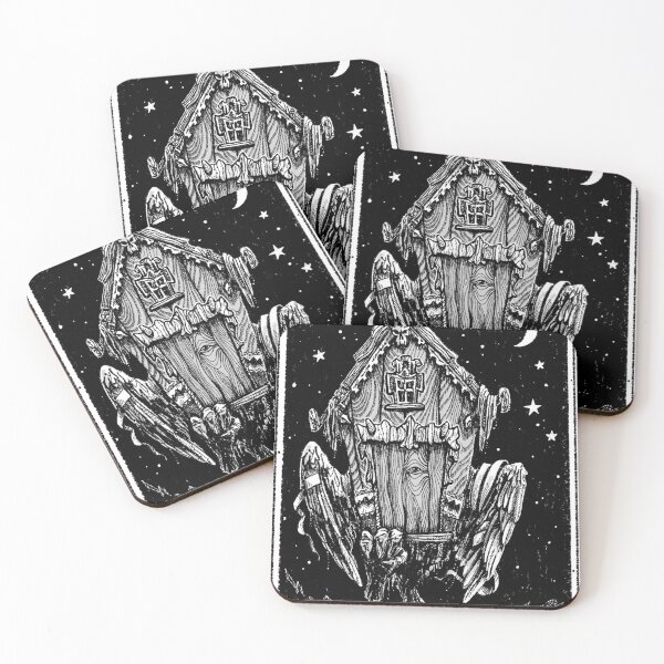 Item preview, BabaYaga's Hut - Slavic folklore linocut art  designed and sold by Yanuta.