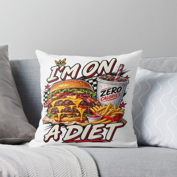 Item preview, I'm On A Diet Burger Humor designed and sold by PRINTIONAL.