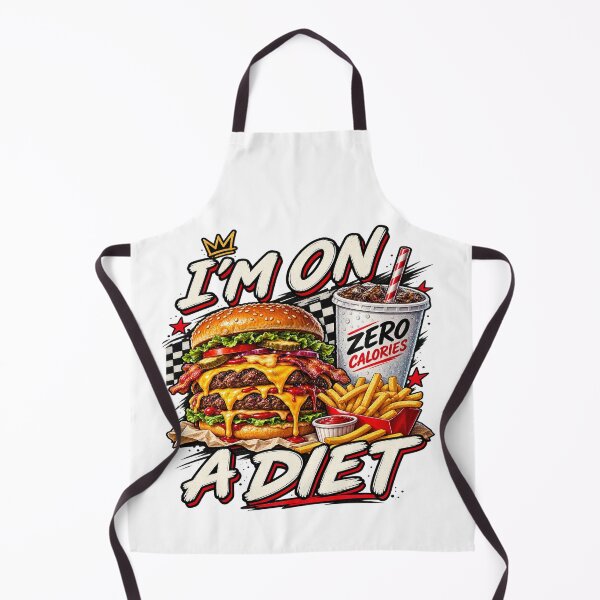 Item preview, I'm On A Diet Burger Humor designed and sold by PRINTIONAL.