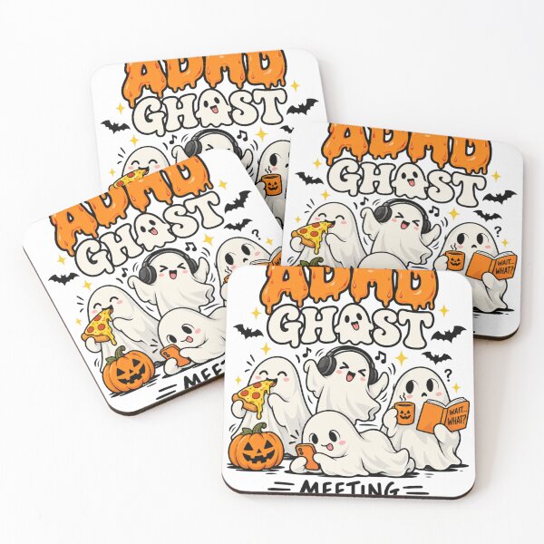 Item preview, Adhd Ghost Halloween Graphic with Cute Spooky Characters designed and sold by ROUX-ART.
