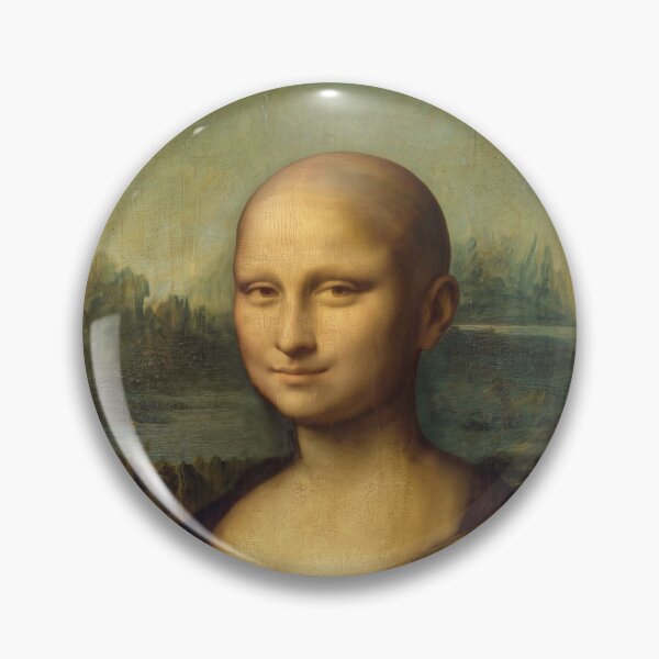 Item preview, Bald Mona Lisa - Funny Cursed Image Art Parody designed and sold by ShabanMerch⭐⭐⭐.