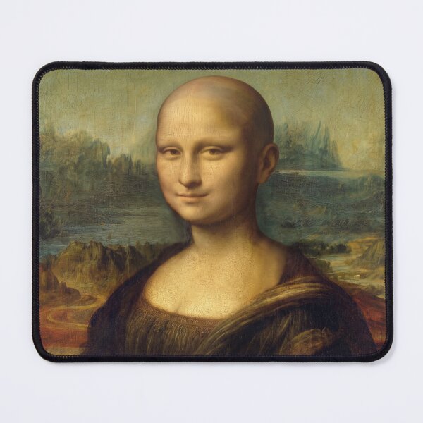 Item preview, Bald Mona Lisa - Funny Cursed Image Art Parody designed and sold by ShabanMerch⭐⭐⭐.