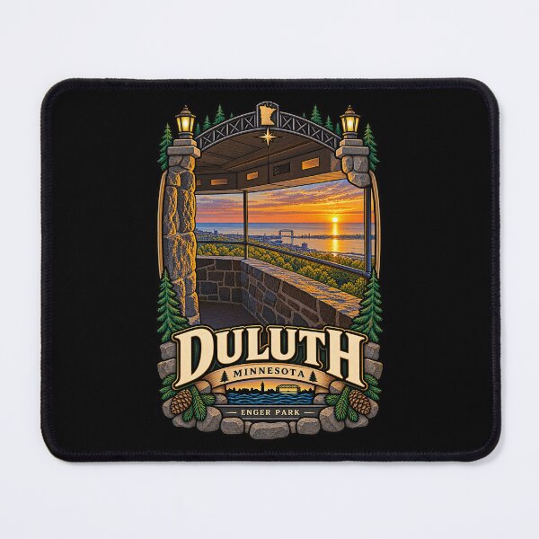 Artikelvorschau, Sonnenaufgang in Duluth vom Enger Tower aus – Enger Park und Oberer See entworfen und verkauft von gorff.