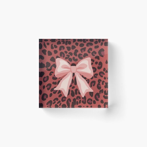 Item preview, Red Leopard Print Coquette Bow Pink Aesthetic Pattern designed and sold by MayoshaVibes.