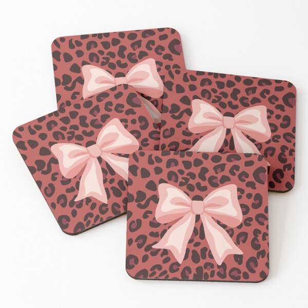Item preview, Red Leopard Print Coquette Bow Pink Aesthetic Pattern designed and sold by MayoshaVibes.