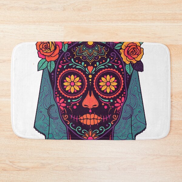 Item preview, Catrina Colorful Sugar Skull Illustration designed and sold by  Ojo de Lilith.