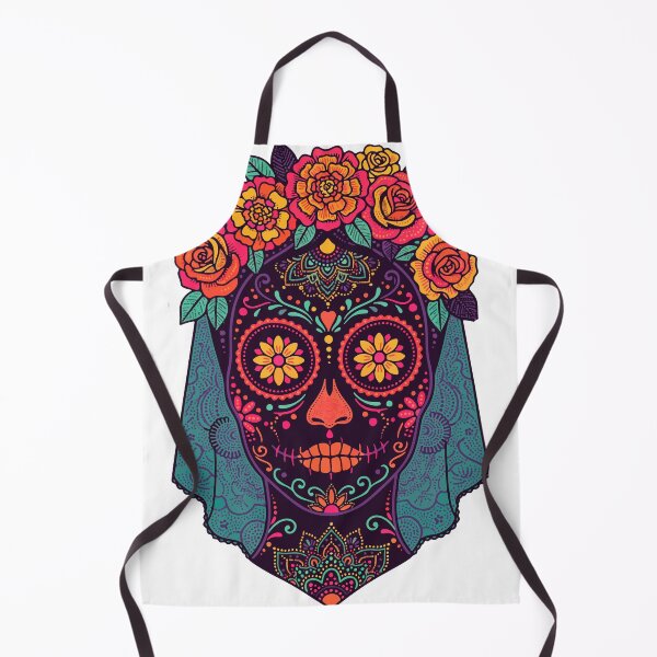 Item preview, Catrina Colorful Sugar Skull Illustration designed and sold by  Ojo de Lilith.