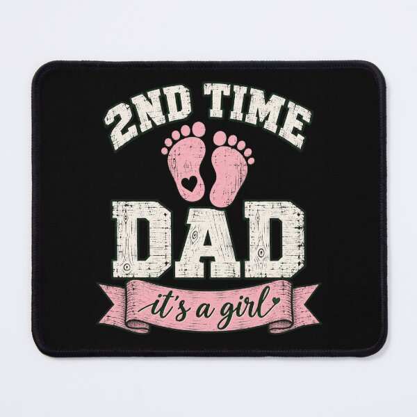 Item preview, Pink Footprints Daddy Girl Announcement for 2nd Time designed and sold by ROUX-ART.