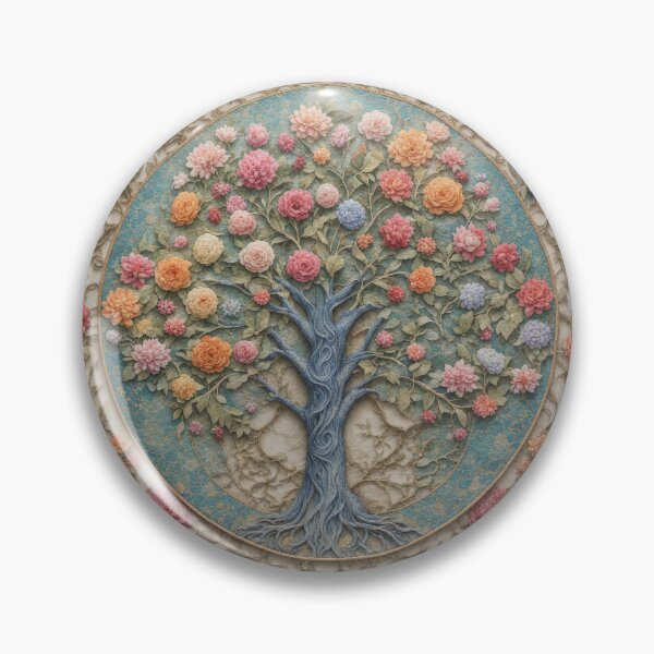 Item preview, Tree of Life Floral Relief Bas Relief Mosaic Art designed and sold by pinkal.
