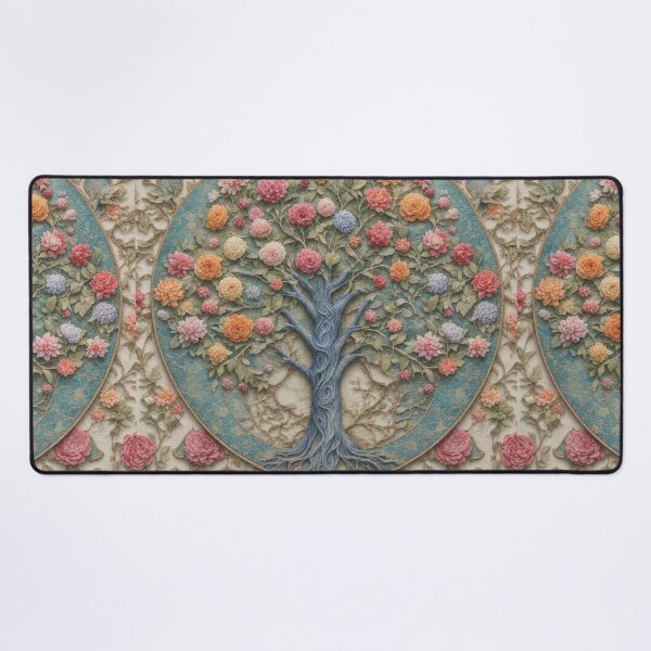 Item preview, Tree of Life Floral Relief Bas Relief Mosaic Art designed and sold by pinkal.