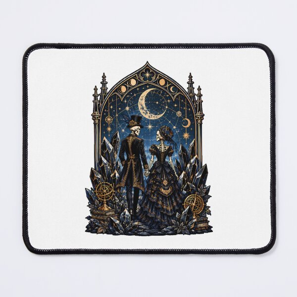 Item preview, Gothic Couple Celestial Skeletons Romance designed and sold by chattsuede.