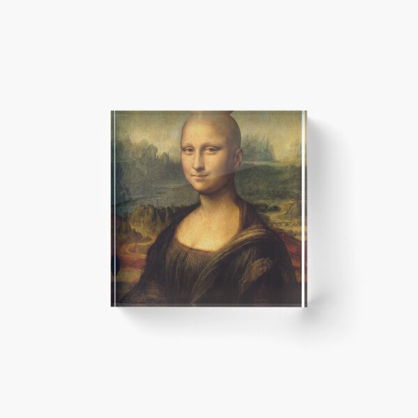 Item preview, Bald Mona Lisa - Funny Cursed Image Art Parody designed and sold by ShabanMerch⭐⭐⭐.