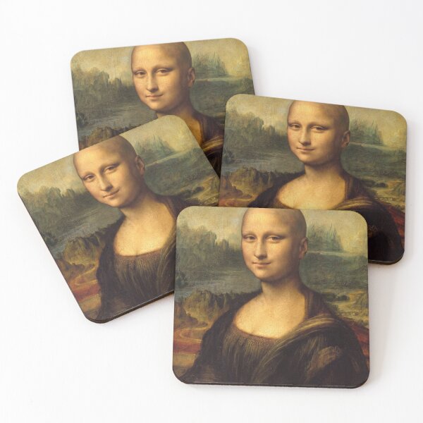 Item preview, Bald Mona Lisa - Funny Cursed Image Art Parody designed and sold by ShabanMerch⭐⭐⭐.