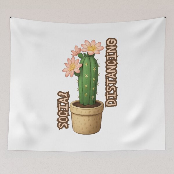 Item preview, Funny Social Distancing Cactus Plant Pun designed and sold by Sycamorre.