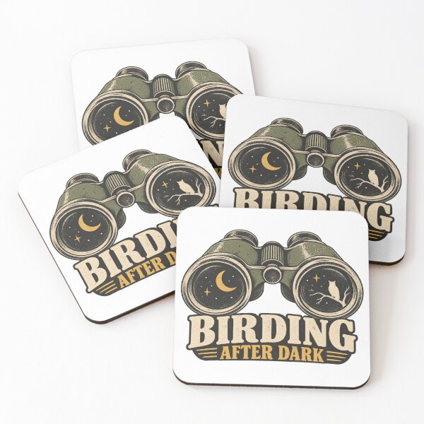 Item preview, Birding After Dark Retro Halloween Birdwatching Design designed and sold by Golden Era Studio.
