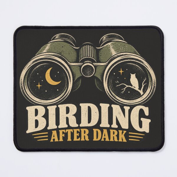Item preview, Birding After Dark Retro Halloween Birdwatching Design designed and sold by Golden Era Studio.