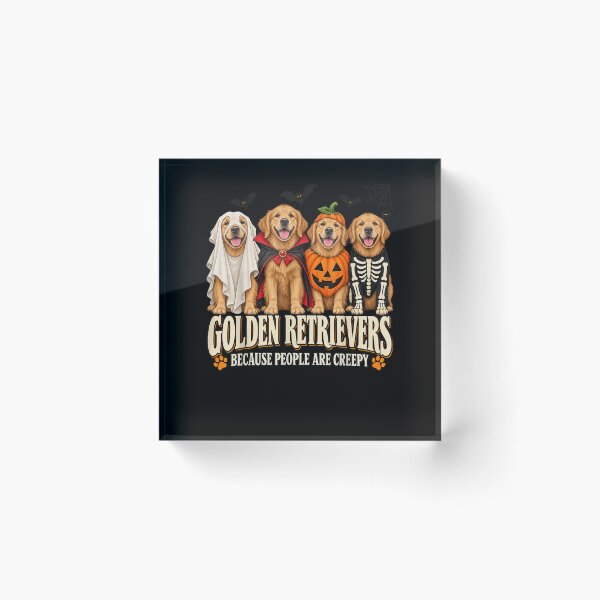 Item preview, Golden Retrievers Because People are Creepy Halloween Dog designed and sold by Juansustait.