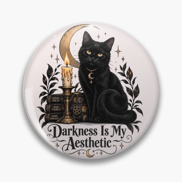 Item preview, Darkness Is My Aesthetic Gothic Black Cat Candle designed and sold by Sanika arts .