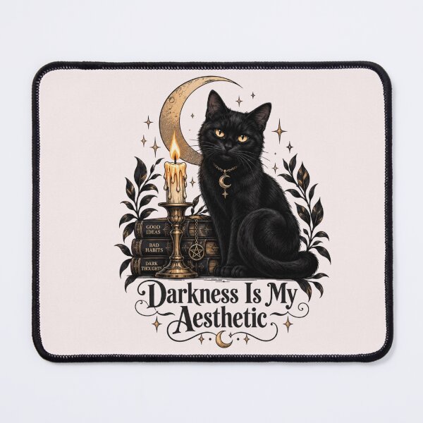 Item preview, Darkness Is My Aesthetic Gothic Black Cat Candle designed and sold by Sanika arts .