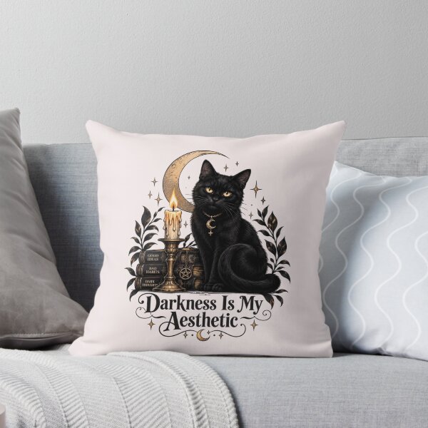Item preview, Darkness Is My Aesthetic Gothic Black Cat Candle designed and sold by Sanika arts .