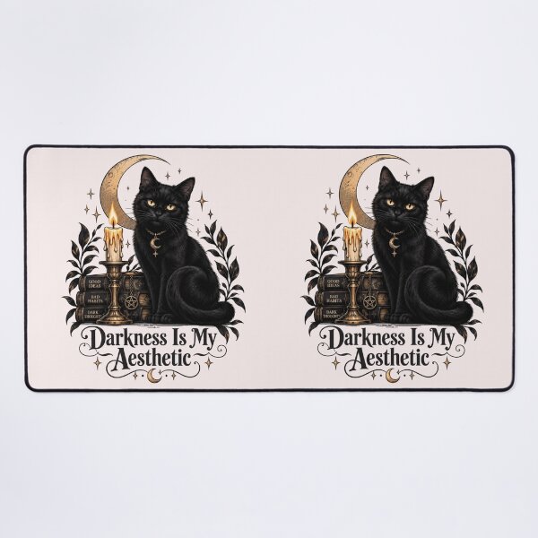 Item preview, Darkness Is My Aesthetic Gothic Black Cat Candle designed and sold by Sanika arts .