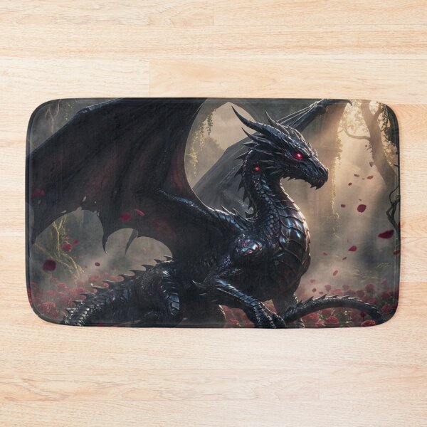 Item preview, Gothic Rose Dragon Beneath the Crimson Moon designed and sold by JanjjaSoulInk.