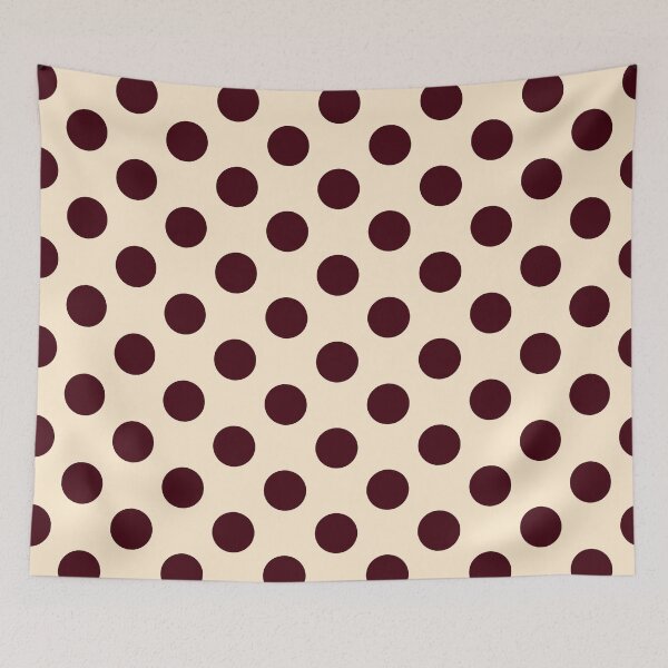 Item preview, Large burgundy polka dot on cream designed and sold by Nolan6.