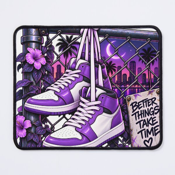 Item preview, Better Things Take Time – Purple Street Style Sneakers designed and sold by TinyWeird.