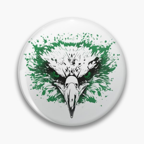 Item preview, Eagles Head Bleeding Green Distressed Football Sports Team Spirit designed and sold by RockTheFeal.