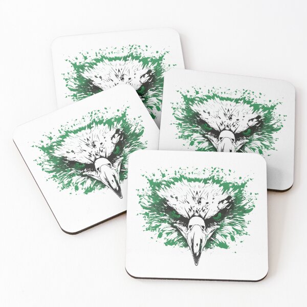 Item preview, Eagles Head Bleeding Green Distressed Football Sports Team Spirit designed and sold by RockTheFeal.