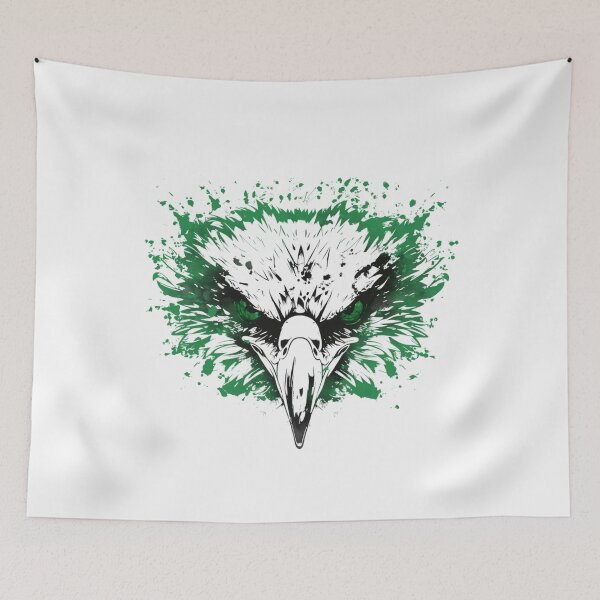 Item preview, Eagles Head Bleeding Green Distressed Football Sports Team Spirit designed and sold by RockTheFeal.