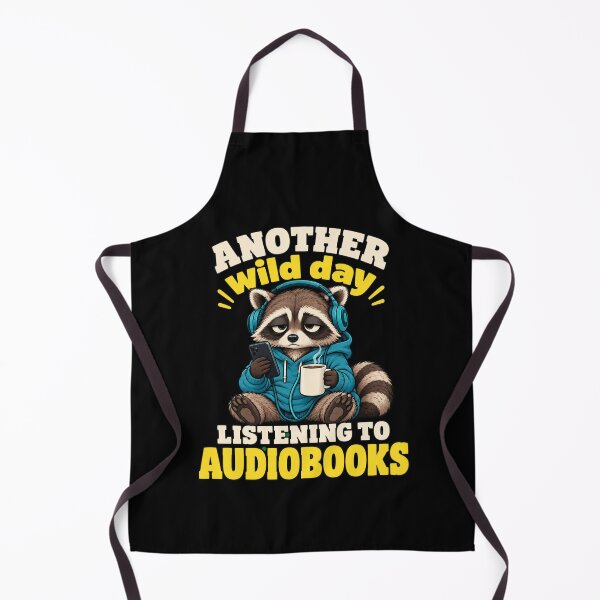 Item preview, Audiobooks Wild Day Raccoon Listening in Style designed and sold by ROUX-ART.
