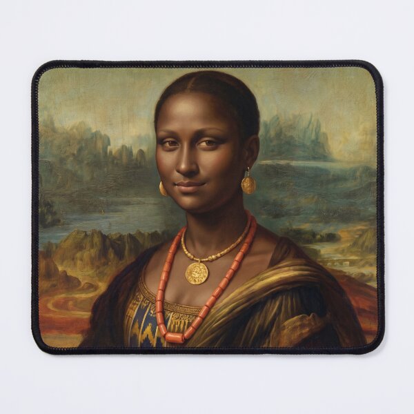 Item preview, African Mona Lisa - Afrocentric Renaissance Art Parody designed and sold by ShabanMerch⭐⭐⭐.