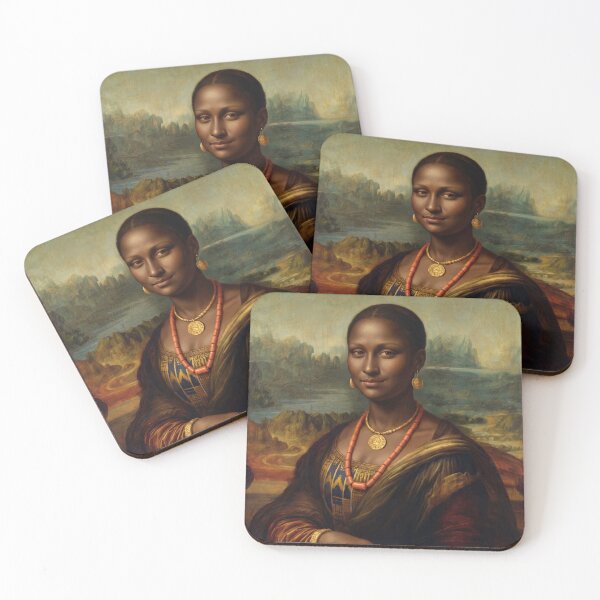 Item preview, African Mona Lisa - Afrocentric Renaissance Art Parody designed and sold by ShabanMerch⭐⭐⭐.
