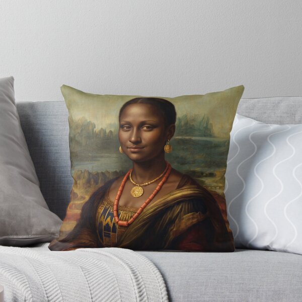 Item preview, African Mona Lisa - Afrocentric Renaissance Art Parody designed and sold by ShabanMerch⭐⭐⭐.