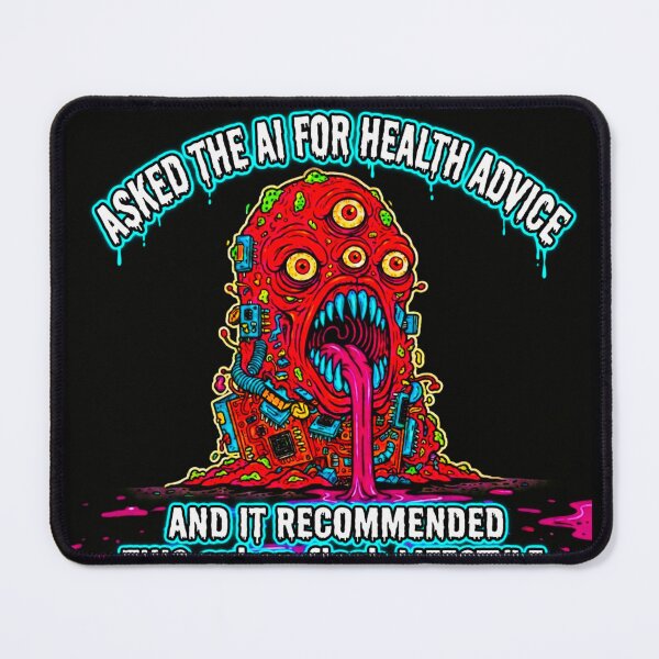 Item preview, Asked The AI For Health Advice - Cyber-Flesh Dystopia Art designed and sold by OmniaGlobal.