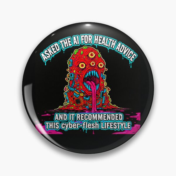 Item preview, Asked The AI For Health Advice - Cyber-Flesh Dystopia Art designed and sold by OmniaGlobal.