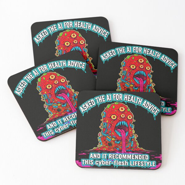 Item preview, Asked The AI For Health Advice - Cyber-Flesh Dystopia Art designed and sold by OmniaGlobal.