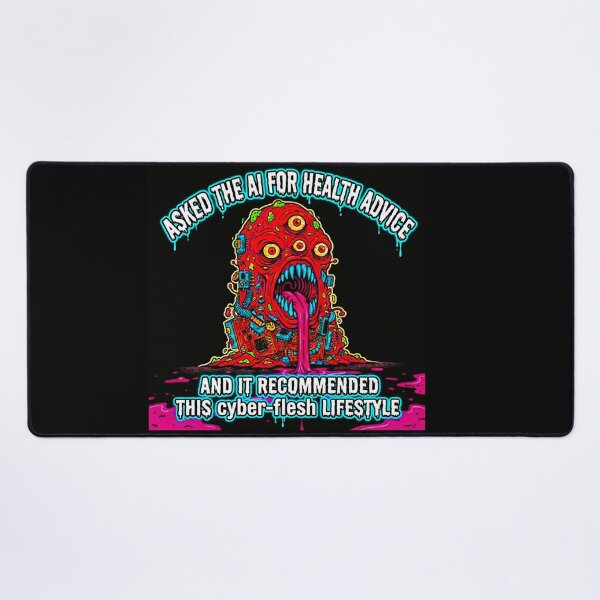 Item preview, Asked The AI For Health Advice - Cyber-Flesh Dystopia Art designed and sold by OmniaGlobal.