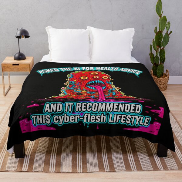 Item preview, Asked The AI For Health Advice - Cyber-Flesh Dystopia Art designed and sold by OmniaGlobal.