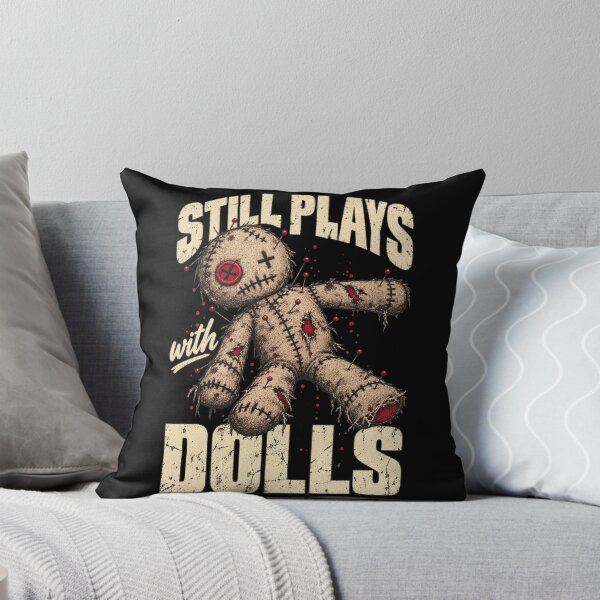 Item preview, Still Plays With Dolls - Voodoo Doll Dark Humor Design designed and sold by BumbleBloom7.